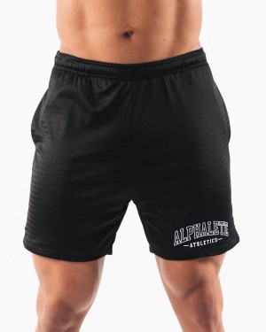 Alphalete AA Mesh Lyhyt 6” Miesten Shortsit Mustat | QOTRZ-9031