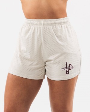 Alphalete Signature Mesh Lyhyt 4" Naisten Shortsit Sea Shell | BOSWZ-3597