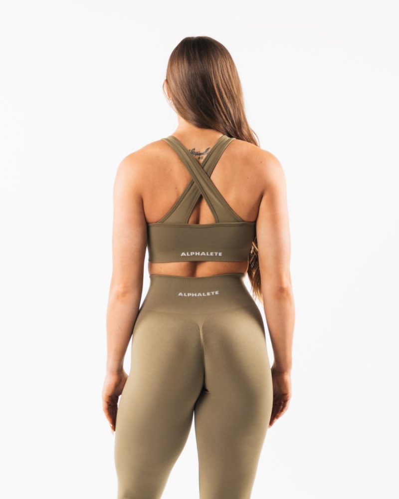 Alphalete Amplify Bra Naisten Urheiluliivi Willow | HEBRO-9273
