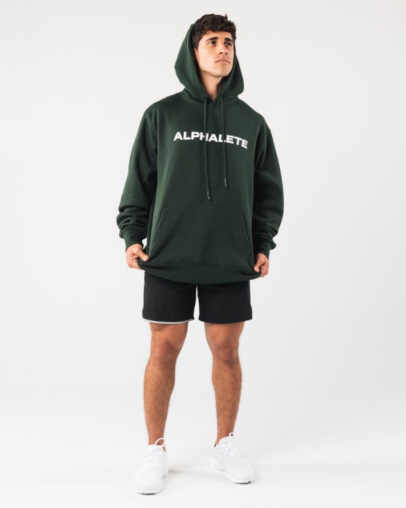 Alphalete Core Hoodie Miesten Huppari Evergreen | FARWH-9543