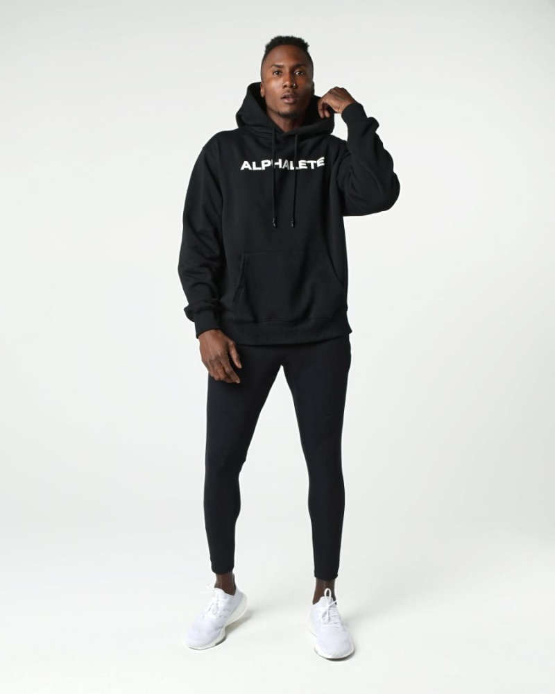 Alphalete Core Hoodie Miesten Huppari Mustat | ZKNGH-9301