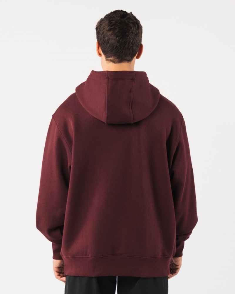Alphalete Core Hoodie Miesten Huppari Sangria | VFRQG-6872