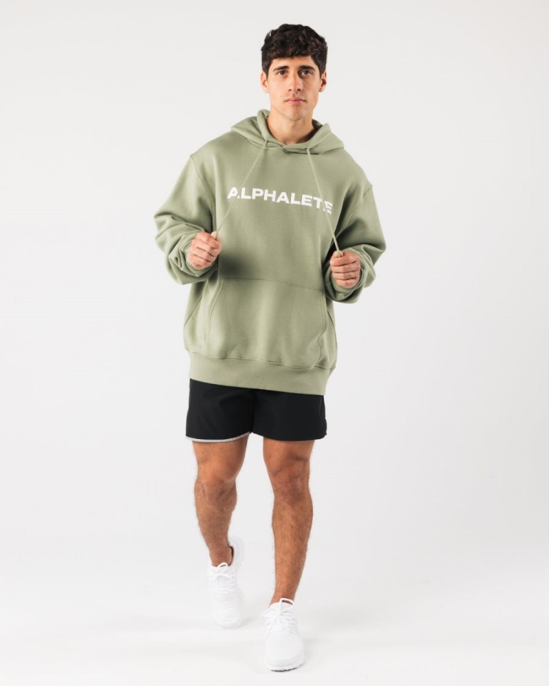 Alphalete Core Hoodie Miesten Huppari Sage | CZRWM-0593