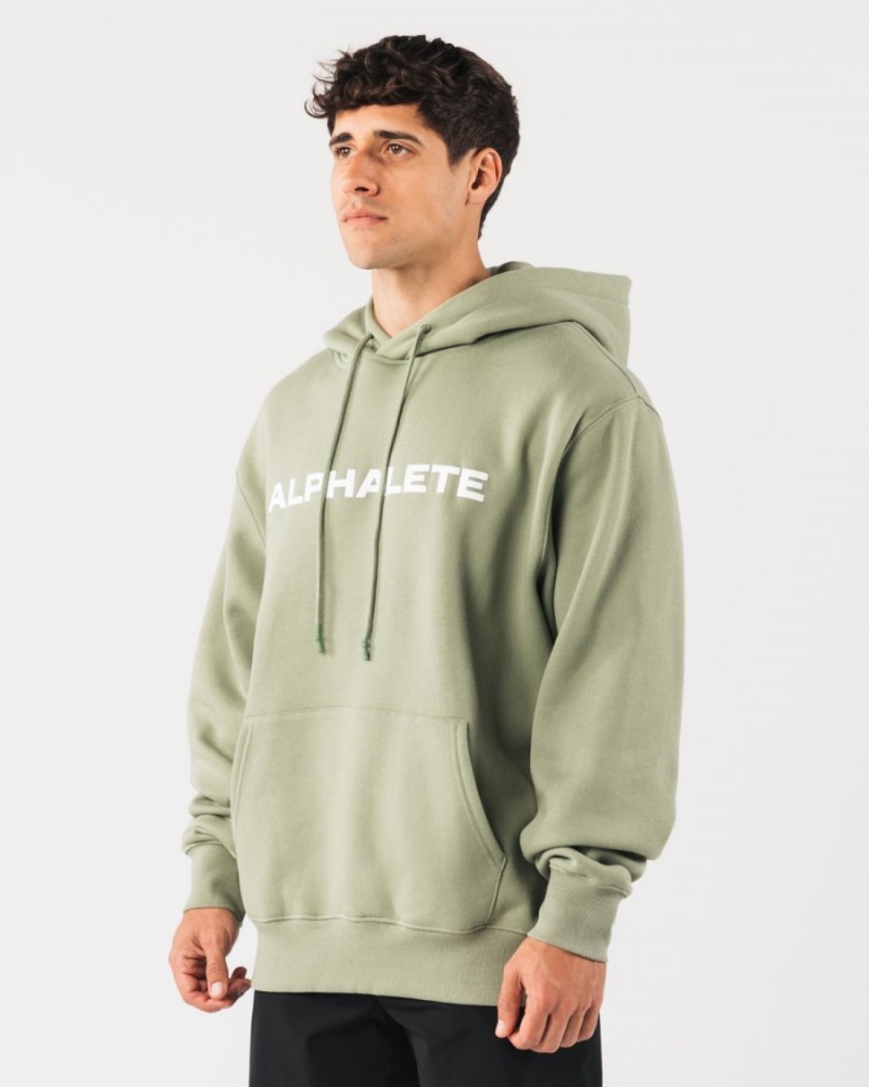 Alphalete Core Hoodie Miesten Huppari Sage | CZRWM-0593