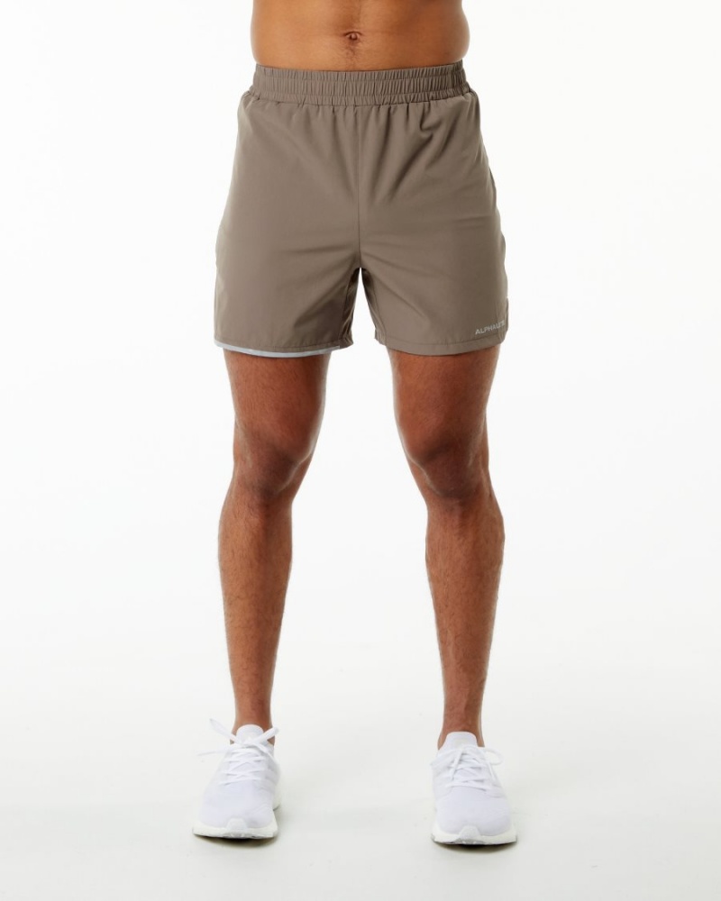 Alphalete Core Stride Lyhyt 5” Miesten Shortsit Mocha | MAKVQ-1379