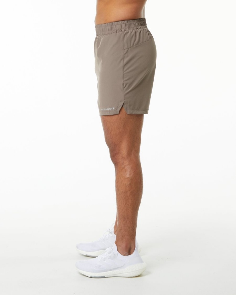 Alphalete Core Stride Lyhyt 5” Miesten Shortsit Mocha | MAKVQ-1379
