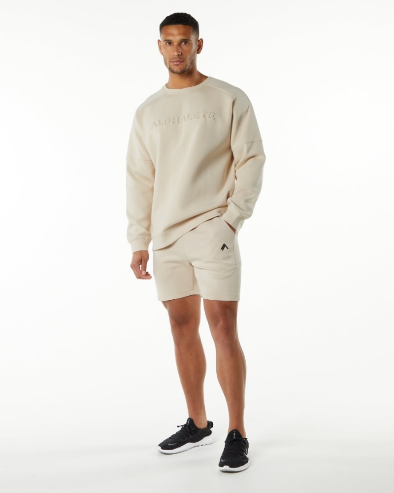 Alphalete ELMTS Urheilulliset Lyhyt 6" Miesten Shortsit Vanilla | ODFUZ-4268
