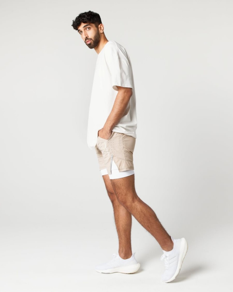 Alphalete Infinity Speed Lyhyt 5.5" Miesten Shortsit Linen | SOMVY-5264