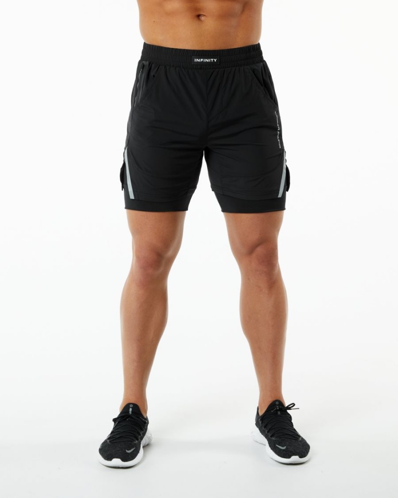 Alphalete Infinity Speed Lyhyt 5.5" Miesten Shortsit Mustat | NMJCX-3879