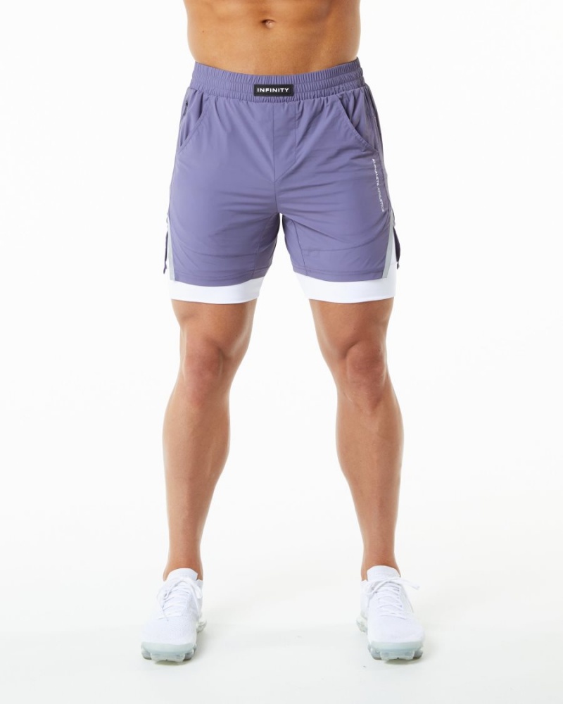 Alphalete Infinity Speed Lyhyt 5.5" Miesten Shortsit Digital Violet | MUSJP-2803