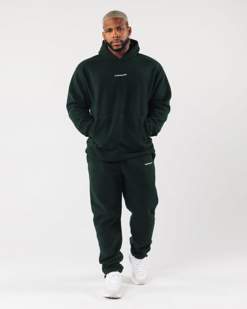 Alphalete King Hoodie Miesten Huppari Evergreen | RZTQI-2971