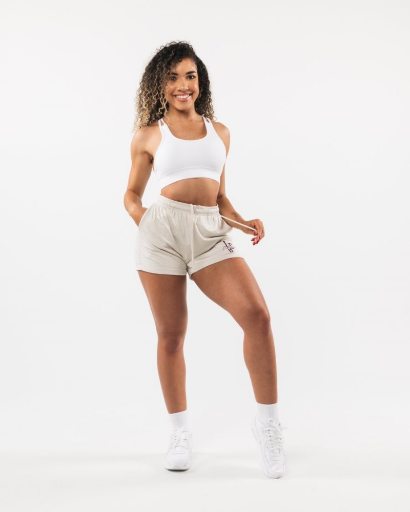 Alphalete Signature Mesh Lyhyt 4" Naisten Shortsit Sea Shell | BOSWZ-3597