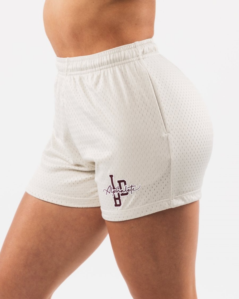 Alphalete Signature Mesh Lyhyt 4" Naisten Shortsit Sea Shell | BOSWZ-3597