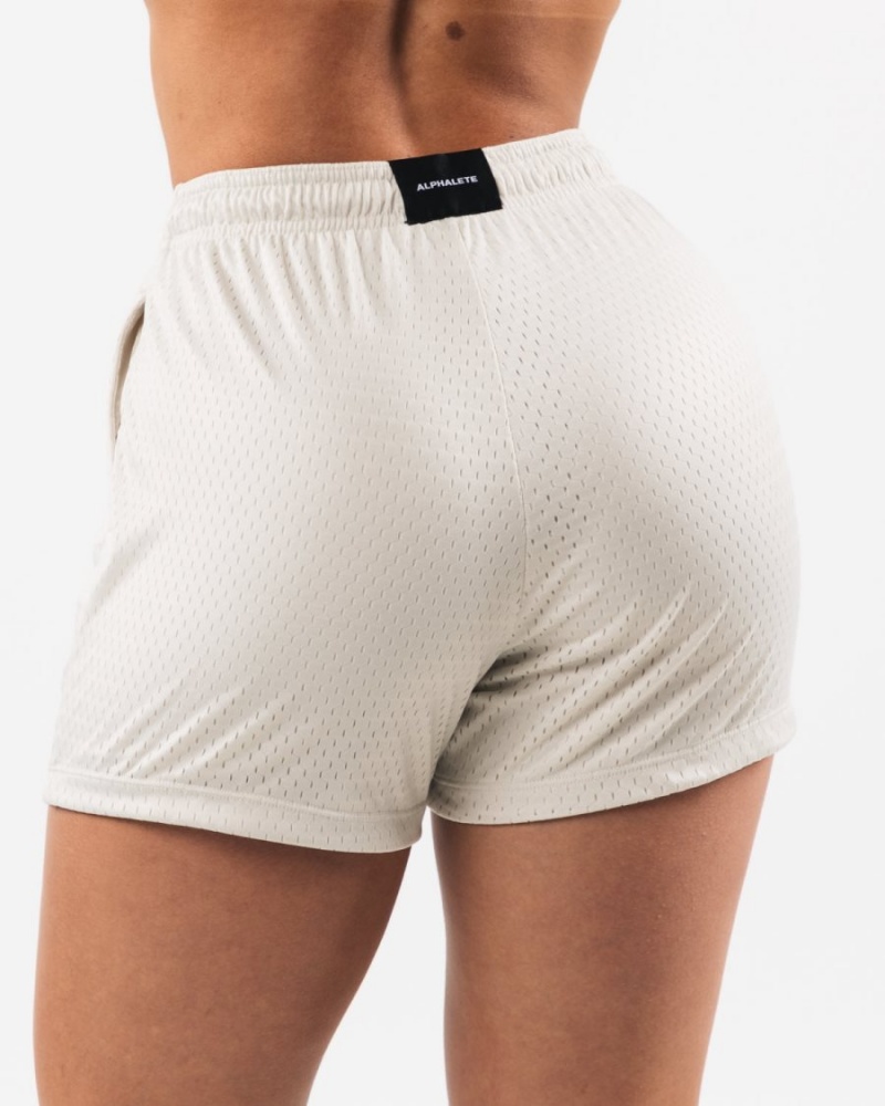 Alphalete Signature Mesh Lyhyt 4" Naisten Shortsit Sea Shell | BOSWZ-3597