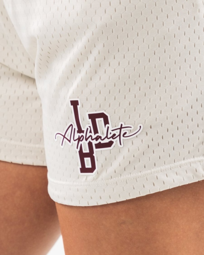 Alphalete Signature Mesh Lyhyt 4" Naisten Shortsit Sea Shell | BOSWZ-3597