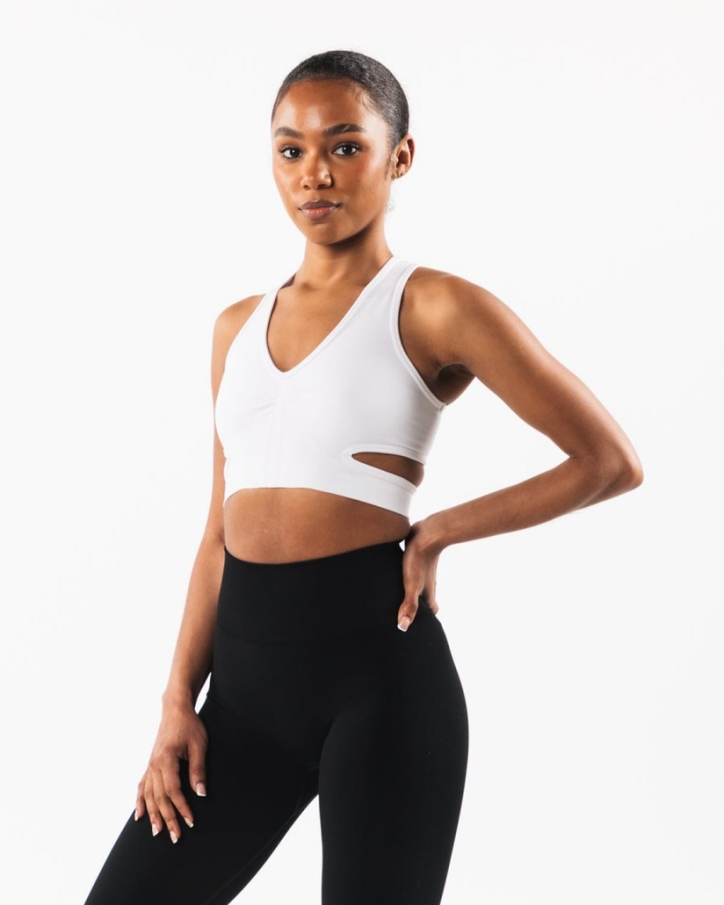 Alphalete Stratus Bra Naisten Urheiluliivi Valkoinen | AXCVB-7241