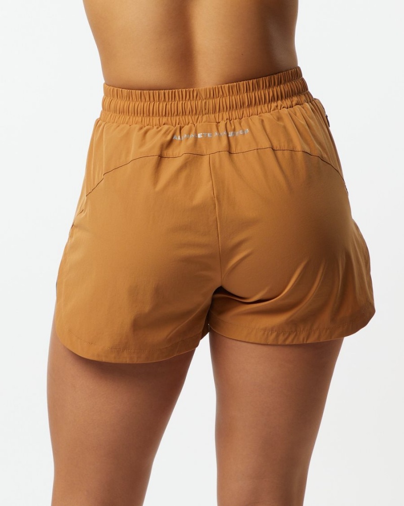 Alphalete Stride Lyhyt 3" Naisten Shortsit Chestnut | DUPJS-9613