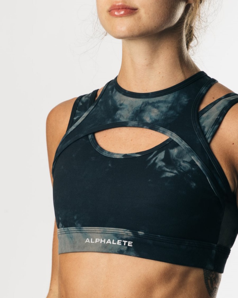 Alphalete Surface Keyhole Bra Naisten Urheiluliivi Mustat | UMCDB-3947